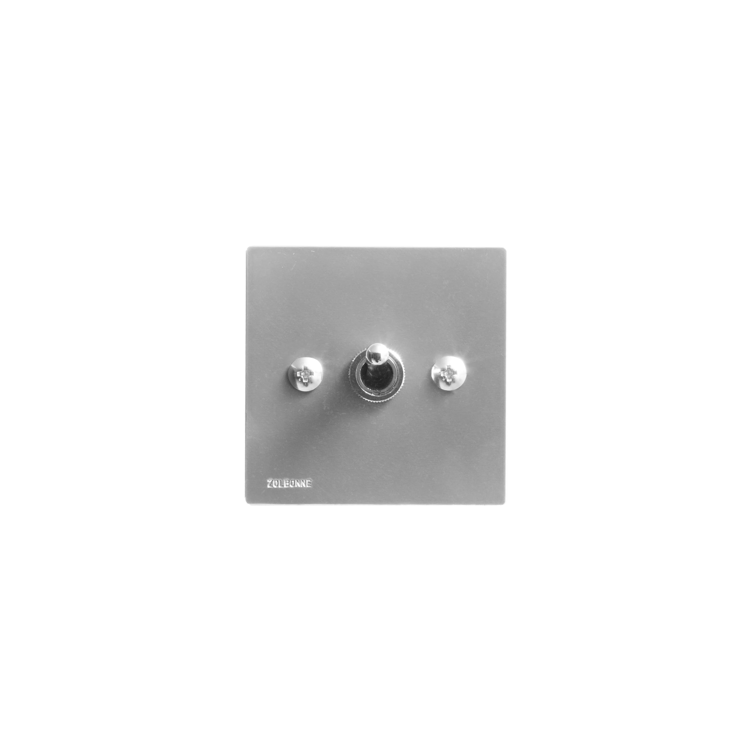 ZS3-M01 トグルスイッチプレート アルミ・フラット MINI / 1口 – ZOLBONNE