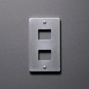 ZS4-S102 角穴スイッチプレート アルミダイカスト 2口