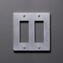 ZS4-2/S3S3  角穴スイッチプレート ダイカスト 2連 / 3口