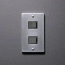 ZS4-P2 角穴ダイカストプレート＋ロッカスイッチ2口セット