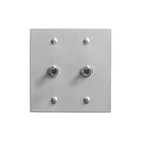 ZS3-202 トグルスイッチプレート アルミ・フラット 2連/2口