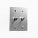 ZS3-202 トグルスイッチプレート アルミ・フラット 2連/2口