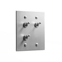 ZS3-203 トグルスイッチプレート アルミ・フラット 2連/3口