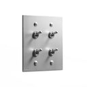 ZS3-204 トグルスイッチプレート アルミ・フラット 2連/4口