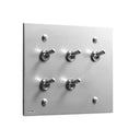 ZS3-305 トグルスイッチプレート アルミ・フラット 3連/5口