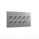 ZS3-509 トグルスイッチプレート アルミ・フラット 5連/9口