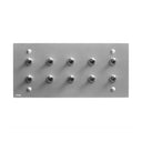 ZS3-510 トグルスイッチプレート アルミ・フラット 5連/10口