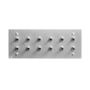 ZS3-612 トグルスイッチプレート アルミ・フラット 6連/12口