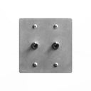 ZS4-202 トグルスイッチプレート アルミダイカスト 2連/2口