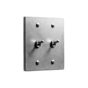 ZS4-202 トグルスイッチプレート アルミダイカスト 2連/2口