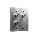 ZS4-203 トグルスイッチプレート アルミダイカスト 2連/3口