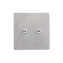 ZS4-202N トグルスイッチプレート アルミダイカスト 2連/2口