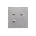 ZS4-203N トグルスイッチプレート アルミダイカスト 2連/3口