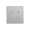 ZS4-204N トグルスイッチプレート アルミダイカスト 2連/4口
