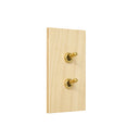 ZS6-102/BR トグルスイッチプレート　プライウッド・メープル/真鍮レバー