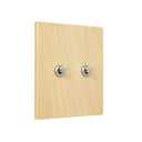 ZS6-202/AL トグルスイッチプレート　プライウッド・メープル/アルミレバー