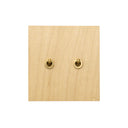 ZS6-202/BR トグルスイッチプレート　プライウッド・メープル/真鍮レバー