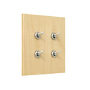 ZS6-204/AL トグルスイッチプレート　プライウッド・メープル/アルミレバー