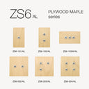 ZS6-S103 角穴スイッチプレート3口 プライウッド・メープル