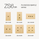 ZS6-S103 角穴スイッチプレート3口 プライウッド・メープル