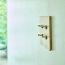 ZS6-101/BR トグルスイッチプレート　プライウッド・メープル/真鍮レバー