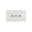 ZS7-103W/AL トグルスイッチプレート セラミックフラット アルミレバースイッチ（横）