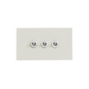 ZS7-103WM/AL トグルスイッチプレート セラミックフラット・マット アルミレバースイッチ（横）