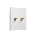 ZS7-202/BR トグルスイッチプレート セラミックフラット 真鍮レバースイッチ