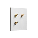 ZS7-203/BRトグルスイッチプレート セラミックフラット 真鍮レバースイッチ