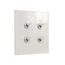 ZS7-204/AL トグルスイッチプレート セラミックフラット アルミレバースイッチ