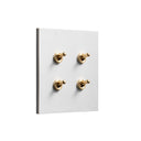 ZS7-204/BRトグルスイッチプレート セラミックフラット 真鍮レバースイッチ